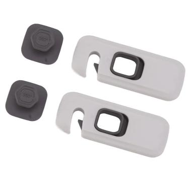 Imagem de Trava de Segurança Geladeira Kit 2 unidades Armario Gaveta Criança Bebe Evita Acidente Porta Resistente Fechadura Proteçao