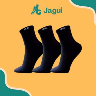 Imagem de Meias Masculinas Kit 24 Pares Cano Alto - Preta - Jagui