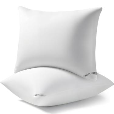 Imagem de Travesseiros de hotel de luxo para dormir 2 unidades, conjunto de 2 travesseiros de cama queen size, enchimento alternativo, travesseiros para costas, estômago e laterais