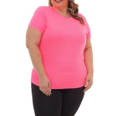 Imagem de Camiseta Feminina Dry Fit Plus Size Poliester Academia - Per Tutti Wea