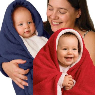 Imagem de Cobertor Manta para Bebê Kit 2 Unidades Soft Sherpa Edredom Dupla Face