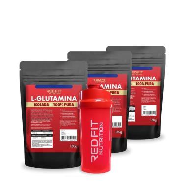 Imagem de Suplemento em pó Red Fit Kit L-Glutamina 450g-Unissex