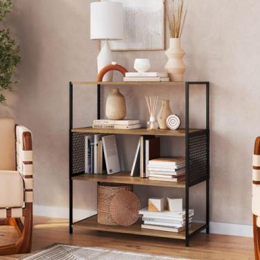 Imagem de Estante Industrial Multiuso com 3 Prateleiras P1024 Mel - Placa e Pont