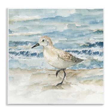 Imagem de Stupell Industries Arte de placa de parede Balancing Sandpiper on Shore, design por Nan, 12 x 12