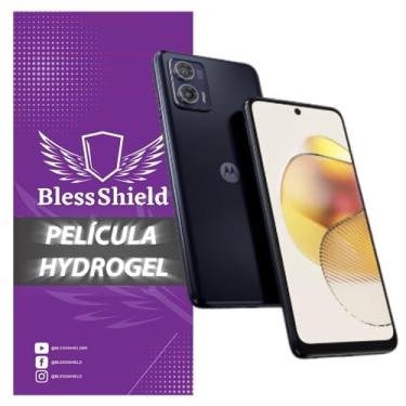 Imagem de Película Hydrogel Privacidade Compatível Com Moto G - BlessShield Cobertura Total (Moto G73)