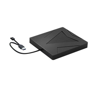 Imagem de Unidade externa portátil de CD/DVD para laptop, leitor de CD/DVD USB 3.0, gravador e gravador para todos os sistemas