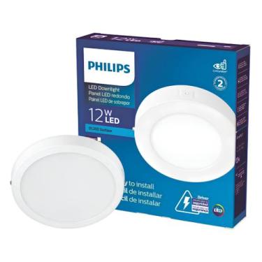 Imagem de Luminaria Sobrepor Redonda DL252 16,1Cm 12W 400Lm Philips, Branco, Que