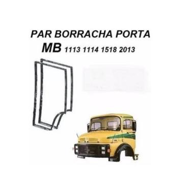Imagem de Jogo Borracha Porta Caminhão Mb 1113 1114 1313 1518 2013 2pç - Cavalla