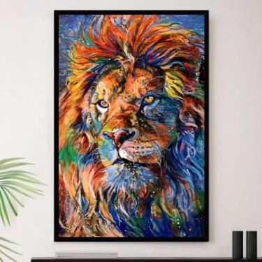 Imagem de Genérico, Quadro Leão Tribo De Juda Colorido Decorativo A4 23x33cm