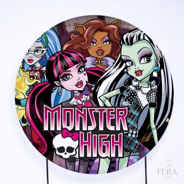 Imagem de Painel Decorativo para Festa 1,50x1,50 metros Vesti Fácil com Elástico Monster High - Fera Print