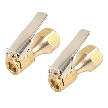 Imagem de X AUTOHAUX Trava no Pneu Chuck Clip Air Inflator Adaptador de Bomba Conector Acessórios para Carro 2 peças