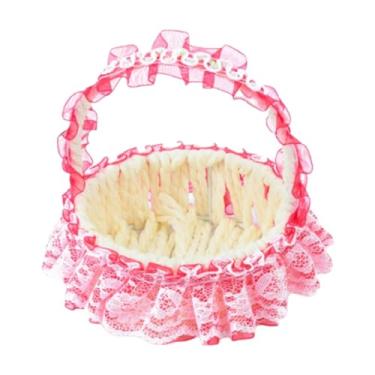 Imagem de Sclmgo Cesta de Flores para Casamento, Cesta de Flores para Casamento, Multiuso com Alça, Decoração para Festa de Noivado, Lembrancinhas