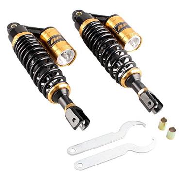 Imagem de GZYF Amortecedores Para Motocicleta, Par De 340 Mm Suspensão A Ar Traseira, Substituição Universal Motocicletas Honda, Kawasaki, Quadriciclo, Kart, Scooter, Formato U