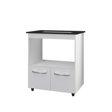 Imagem de Balcão Para Cooktop Elisa 4 Bocas 2 Portas Branco Moblis