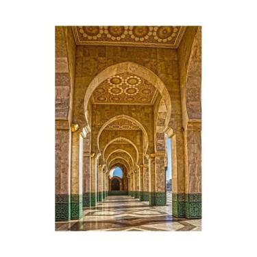 Imagem de Allahu Akbar Kaaba Mesquita Sagrada Caligrafia Islâmica Pintura Em Tel