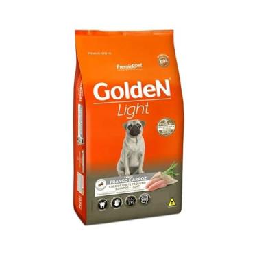 Imagem de Ração Premier Golden Fórmula Mini Bits Light para Cães Adultos de Pequeno Porte Sabor Frango e Arroz 10,1kg.