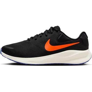 Imagem de Nike Tênis masculino REVOLUTION 7 WIDE com cadarço, Preto/Hiper Carmesim - Vela azul astronomia, 41 EU