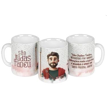 Imagem de Caneca branca católica santinhos (17395)