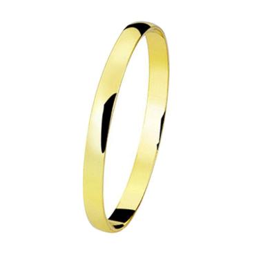 Imagem de Aliança Clássica Lisa Semijoia Banho De Ouro 18k