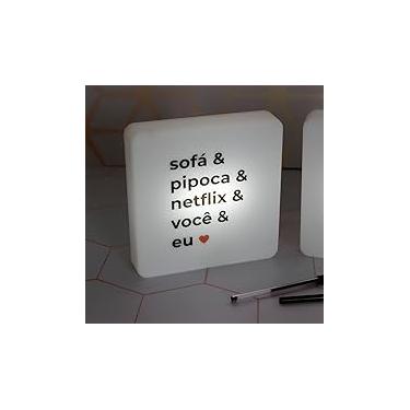 Imagem de Luminária Slim Box Você & Eu LED Presente Namorados