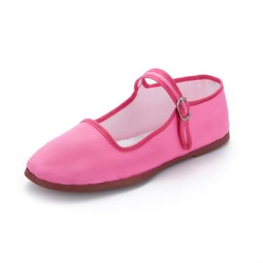 Imagem de sugarscent Sapatilhas femininas clássicas chinesas Mary Jane, chinesas, sapatilhas, fivelas, sapatos Kung Fu, rosa, 38