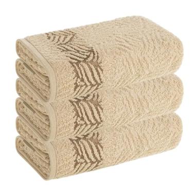 Imagem de Kit 3 Toalhas de Rosto Karsten Fio Penteado – 48x80 cm - Vivace Bege