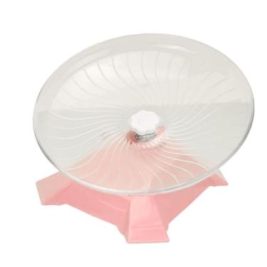 Imagem de Ioensy Roda de exercício para hamster, brinquedo redondo, antiderrapante, silencioso, para animais de estimação, roda de corrida silenciosa para hamster, Rosa