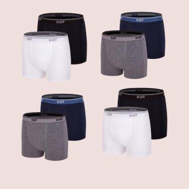 Imagem de Kit 8 Cuecas Boxer Em Algodão Sem Costura Trifil, Sortidas, P