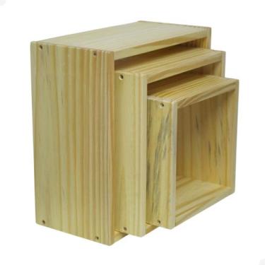 Imagem de Nichos MDF Suportes Decorativos 20x20 25x25 30x30 - Beto Moveis, NATUR