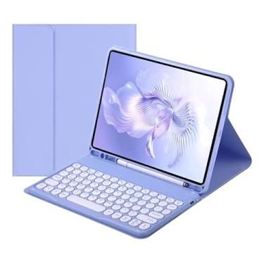 Imagem de Teclado Redondo Bluetooth E Capa Para iPad Pro 11 Air 4/5 10.9 Pol
