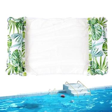 Imagem de Rede de Piscina, Flutuador Inflável para Piscina, Jangada Brinquedo Espreguiçadeira de Água Dobrável para Equipamento Esportivo para Adultos ao Ar Livre Natação Praia Rio Lago Encontro