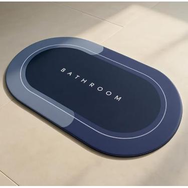 Imagem de Tapete Oval Antiderrapante para Banheiro, Tapete Mágico, Absorve Água para Banheiro, Premium Mágico.