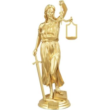 Imagem de Estátua Símbolo Justiça Deusa Themis Têmis Direito (Cor Ouro)