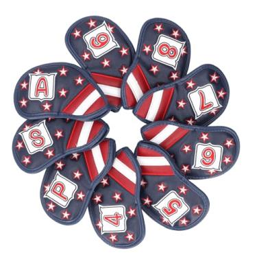 Imagem de RiToEasysports 9pcs Golf Iron Club CabeçA CabeçA, Capinhas de Couro PU Universal Fit A Maioria Dos Irons