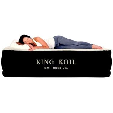 Imagem de King Koil Travesseiro de pelúcia tamanho casal colchão de ar com bomba embutida para ca...