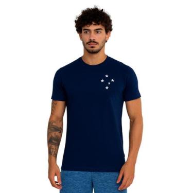 Imagem de Camiseta Oficial Cruzeiro Classica Sintetica - Surf Center, Marinho, 5