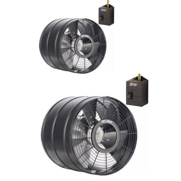 Imagem de Kit 2 Exaustores Axiais Industriais 30 cm GoAr EP30 M42 220V Academia
