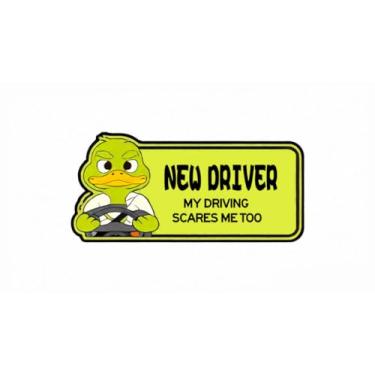Imagem de Novo Driver My Driving Scares Me Too adesivo engraçado para carro, bicicleta, SUV, caminhão, capacete, laptop, garrafa de água, caderno, janela de decalque, adesivo de vinil impermeável 12,7 cm