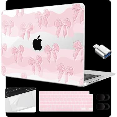 Imagem de MEEgoodo Capa para M4 MacBook Pro de 16 polegadas 2024 2023 2021 (A3403/A3186/A2991/A2780/A2485) M3 M2 M1 Pro/Max Chip, capas rígidas para laptop com capa de teclado e filme de trackpad, arco