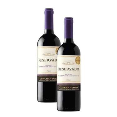 Imagem de Kit 2 Vinho Concha Y Toro Reservado Merlot 750ml