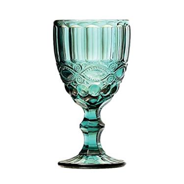 Imagem de CJ 6 TAÇAS P/ÁGUA DE VIDRO LIBÉLULA AZUL TIFFANY 260ml