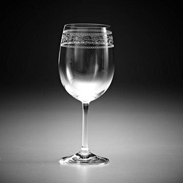 Imagem de Conjunto de Taças para Vinho Tinto Sara Pantografadas - 6 Peças - em Cristal - Rona