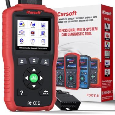 Imagem de iCarsoft Scanner Obd2 Por V1.0 Para Porsche/Macan, Ferramenta De Diagnóstico Todos Os Sistemas, Óleo/Sas Reset, Luz Verificação Do Motor, Prontidão I/M, Teste Bateria, Leitor Código Carro Obd2/Can/P
