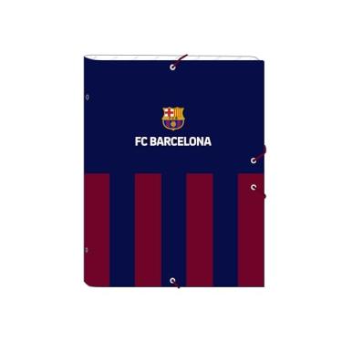 Imagem de F.C. Barcelona – Classificador de pastas fólio, ideal para crianças de diferentes idades, confortável e versátil, qualidade e resistência, 26 x 36,5 cm, azul marinho/marrom