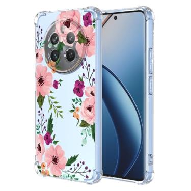 Imagem de RRXSYXL Capa para Oppo Realme 12 Pro com estampa floral transparente, capa macia à prova de choque para, Realme 12 Pro Plus, flor de cerejeira