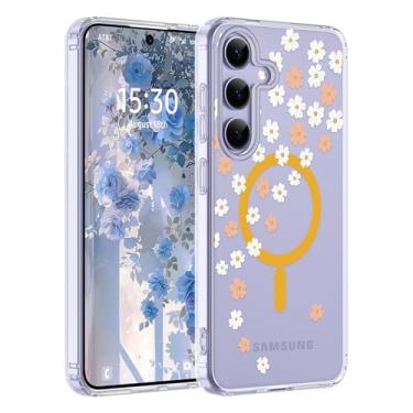 Imagem de Ratcase Capa floral para Samsung Galaxy S24 Plus/S25 Plus, [compatível com Magsafe] [proteção contra quedas] Slim Flower para Galaxy S24 Plus/S25 Plus