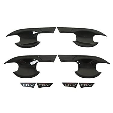 Imagem de 4 Pçs Externa Maçaneta Porta do Carro Protetor Tigela Preto Brilhante Substituição do Acabamento Tampa Tigela