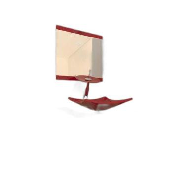 Imagem de Gabinete Banheiro 40Cm Torneira Cascata Vermelho Cereja - Cubas E Gabi