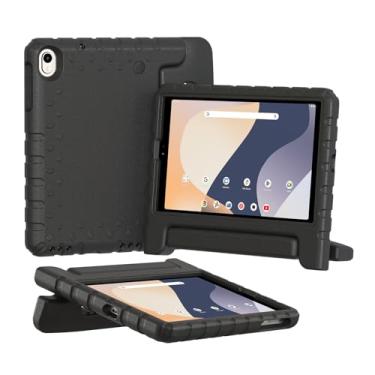 Imagem de CCambro Capa infantil para tablet Onn 20.3 cm Gen 4 2024 (Modelo: 100135923), capa de suporte ajustável macia à prova de choque para tablet Onn 20.3 cm Gen4 2024, preta