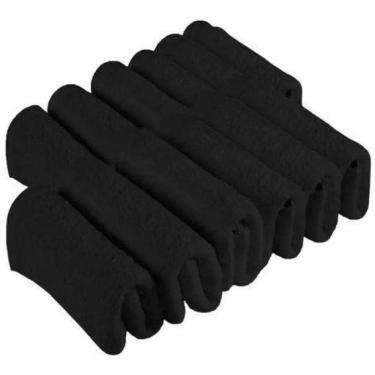 Imagem de Toalha De Rosto Para Salão Preta Kit Com 20 Unidades